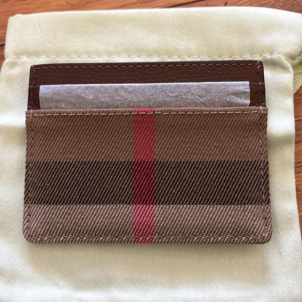 Burberry Exploded Check Pattern Leather Card Hold… - image 4